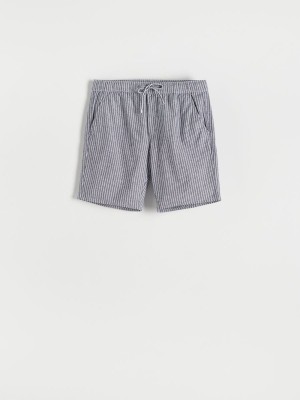 Reserved Bavlnene jogger shorts Námornícka Modrá | 79248IFUM