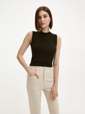 Reserved Jersey blouse Čierne | 27681TEMA
