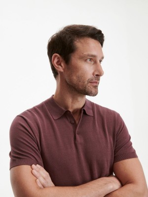 Reserved Jersey polo shirt Nachový | 52069ROCY