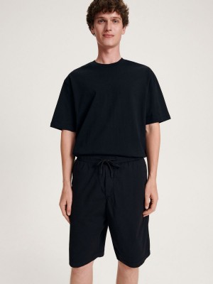 Reserved Jogger shorts Čierne | 20914XJIO