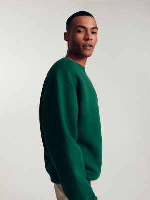 Reserved Plain cotton rich sweatshirt Hnedožltý | 57420PNQO