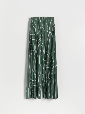 Reserved Plisované palazzo trousers Hnedožltý | 73185YRZQ