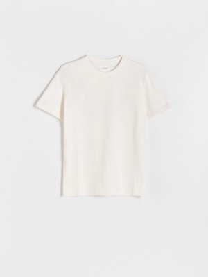 Reserved Regular fit T-shirt Ivory | 70482GFRQ