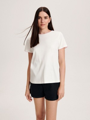 Reserved Regular fit T-shirt Ruzove | 15497RUOD