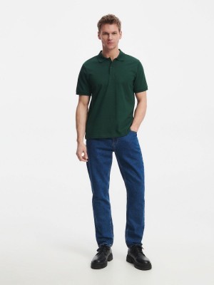 Reserved Regular fit polo shirt Hnedožltý | 94081LXYK