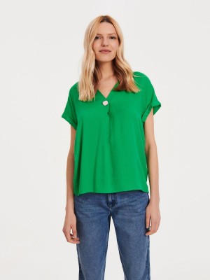 Reserved Viscose blouse Zelene | 46295LGNS