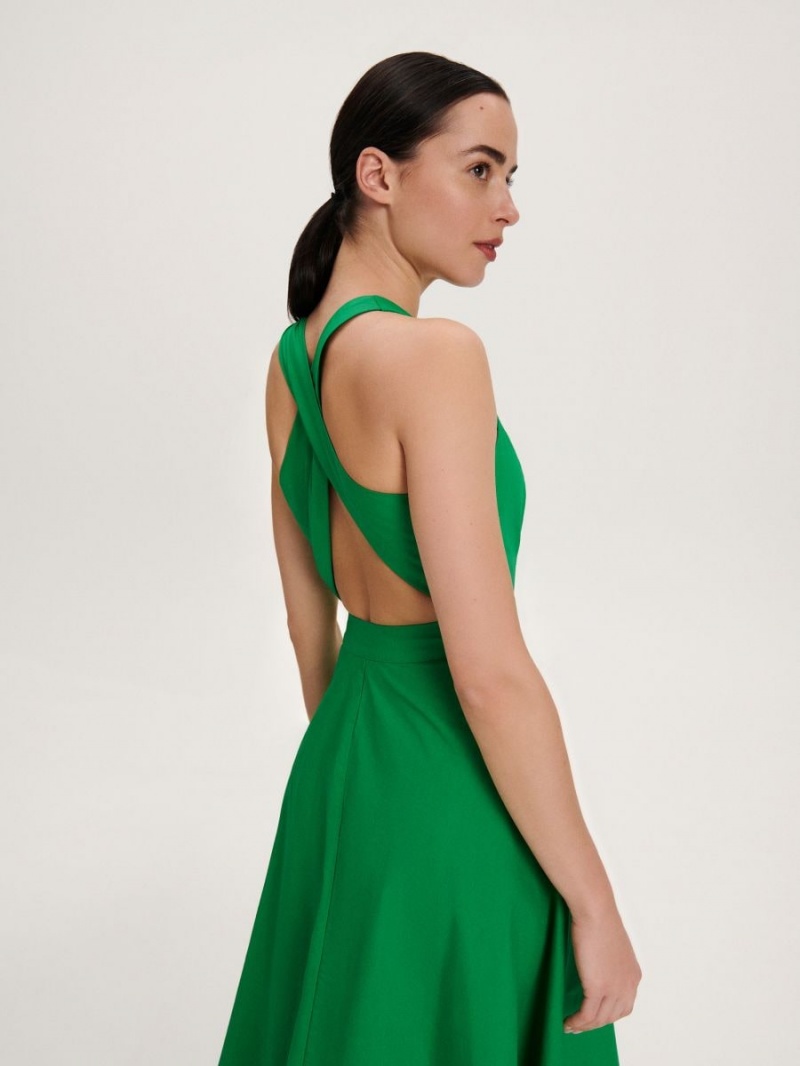 Reserved Bavlnene dress Zelene | 42369LTCM