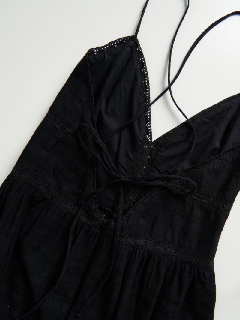 Reserved Bavlnene maxi dress Čierne | 91765MTLZ