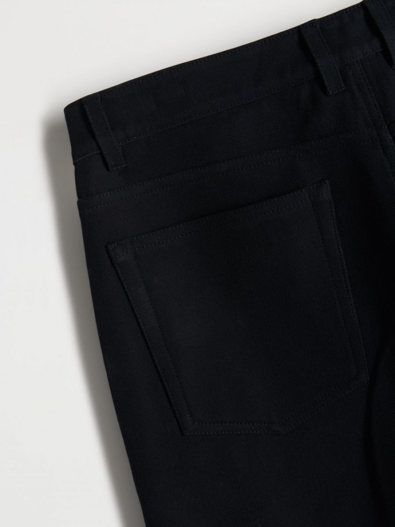 Reserved Bavlnene rich chino trousers Čierne | 80352RXCK
