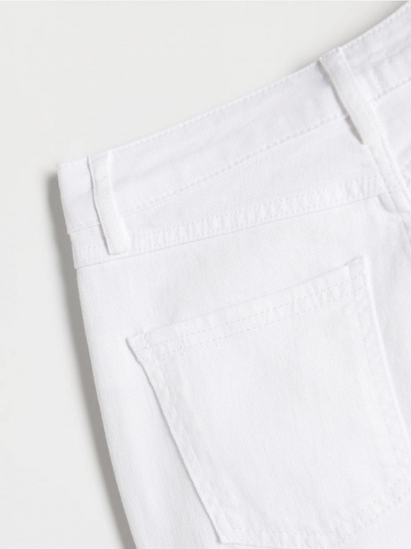 Reserved Bavlnene rich trousers Biele | 51863ISYL