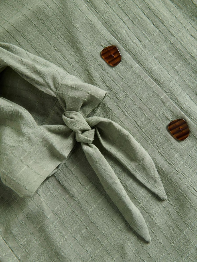 Reserved Blouse with tied sleeves Tyrkysové | 43925XKTE