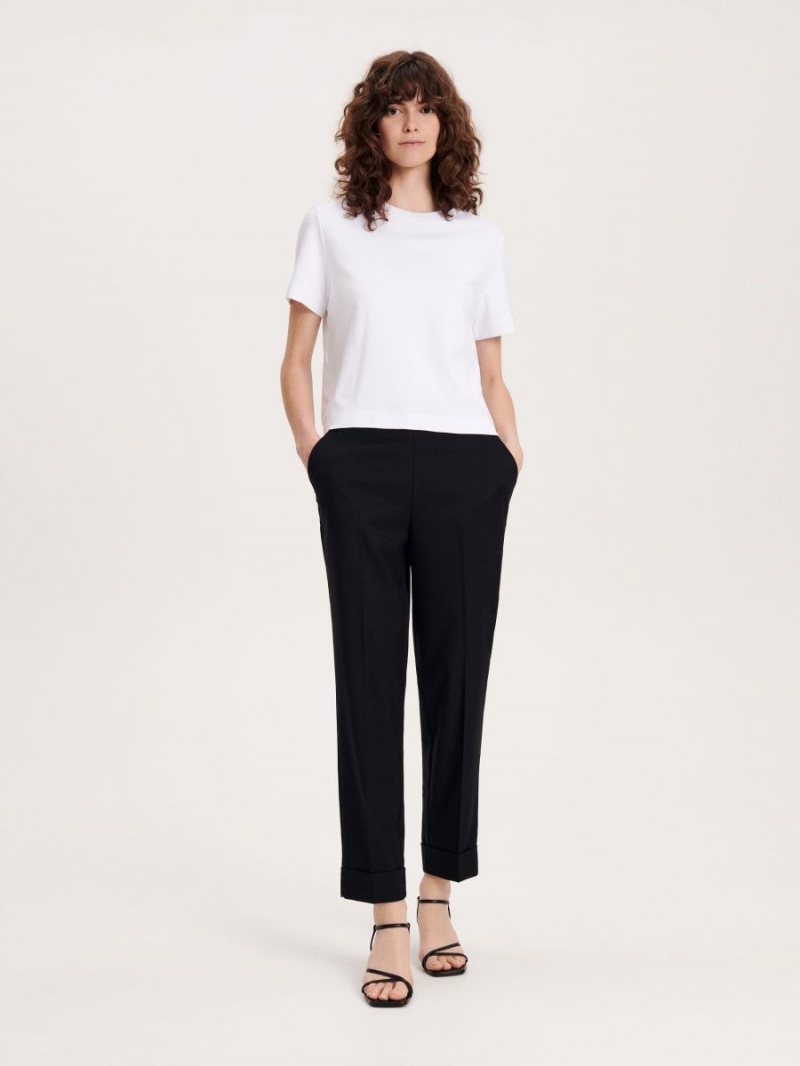 Reserved Boxy T-shirt Biele | 23097RQCE