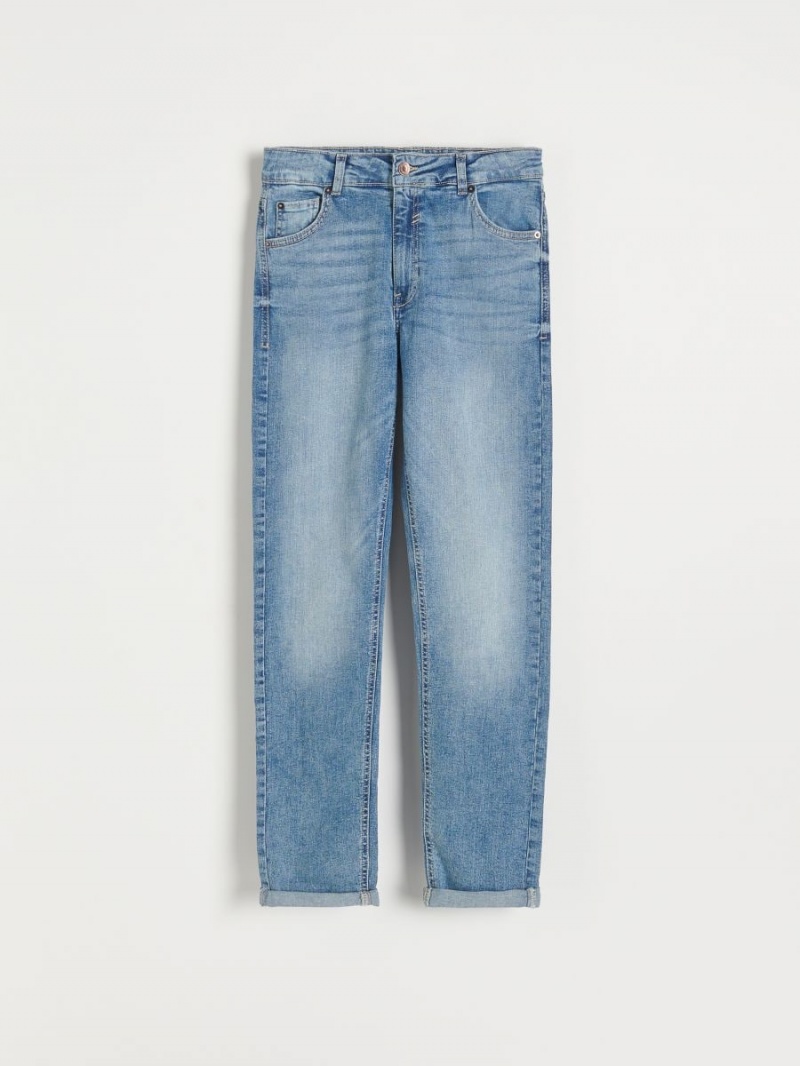 Reserved Boyfriend slim jeans Modre | 01945WMLF