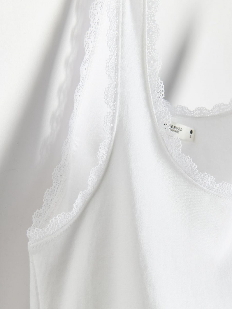 Reserved Cami top Biele | 91654IJUG