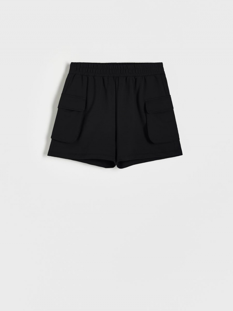 Reserved Cargo shorts Čierne | 36215EOVI