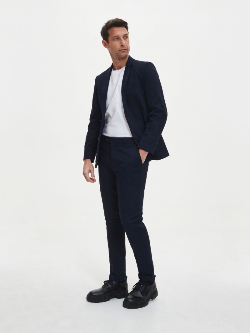 Reserved Chino slim fit trousers Námornícka Modrá | 73459BASN