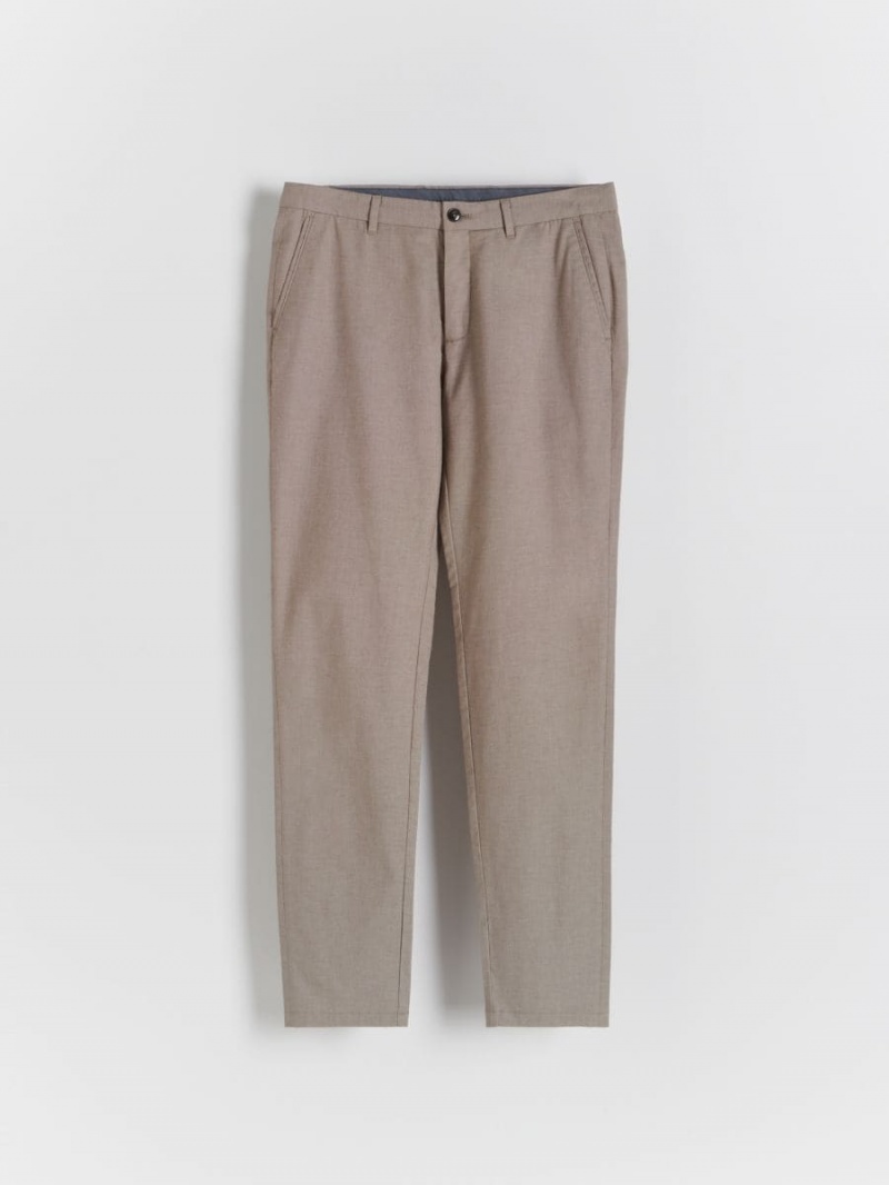 Reserved Chino slim trousers Béžové | 42935BNKS