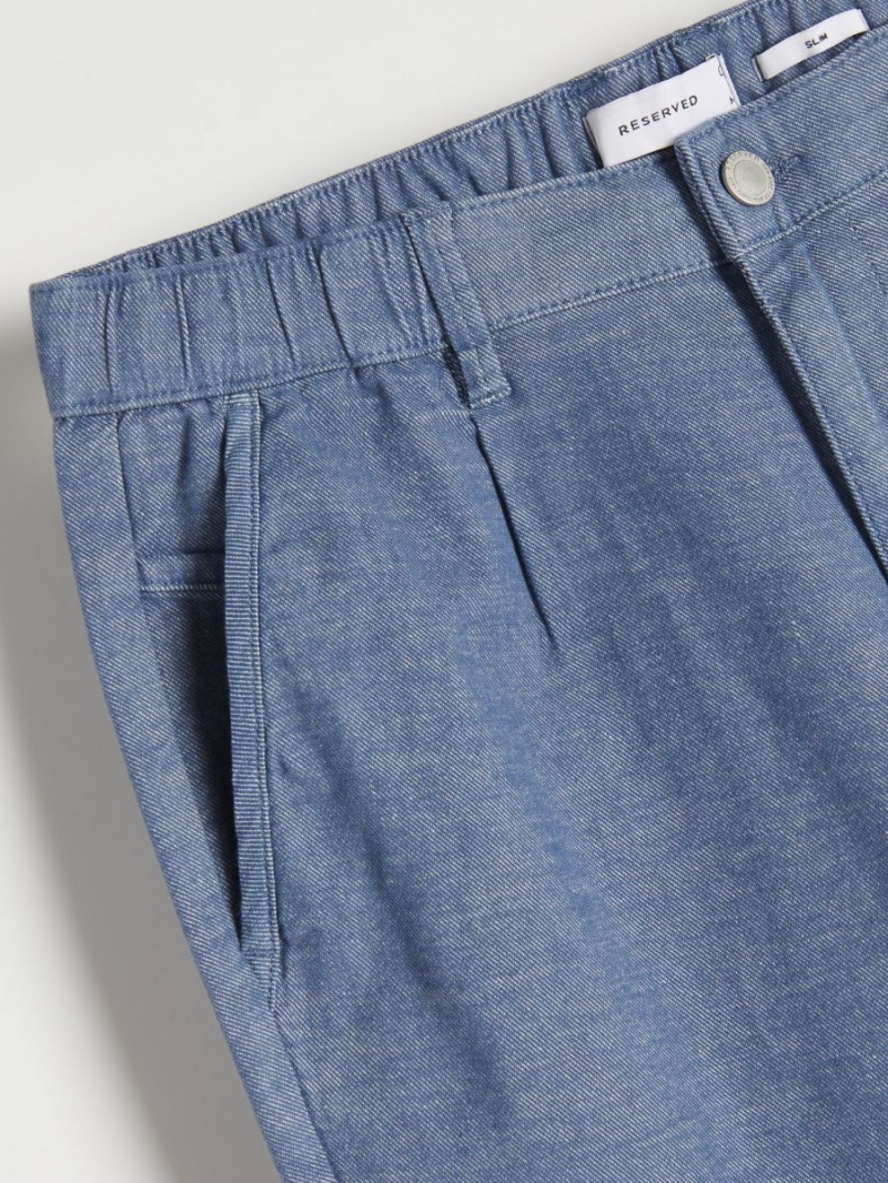 Reserved Chino slim trousers Modre | 72140ETMR