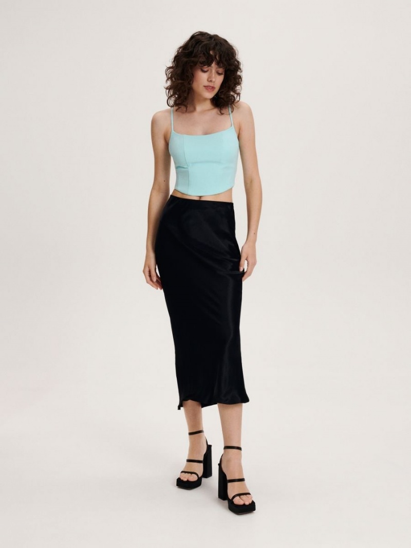 Reserved Corset top Tyrkysové | 78591QXNT