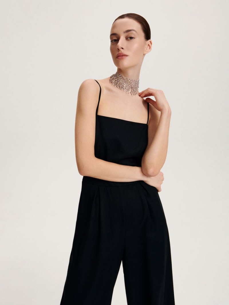 Reserved Cut out back jumpsuit Čierne | 02539KEXV