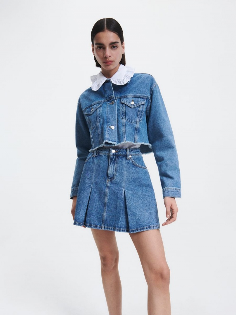 Reserved Denim mini skirt Modre | 89306RUQI