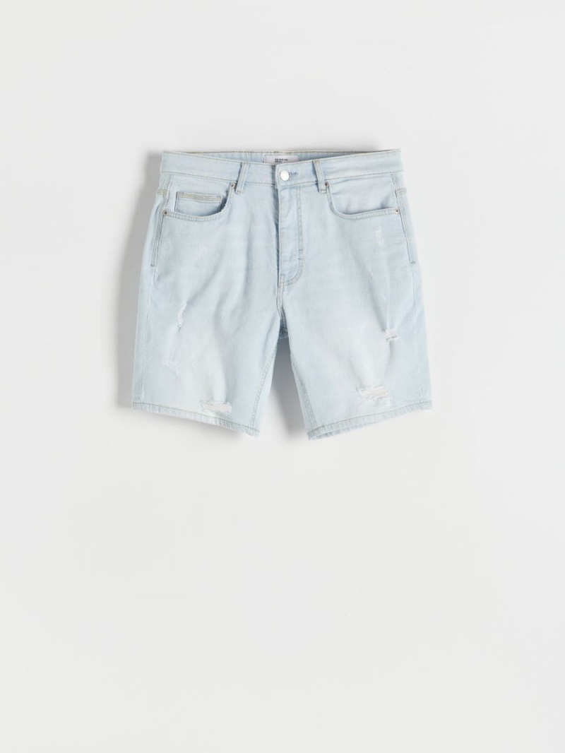 Reserved Denim slim shorts Modre | 48309FKWQ