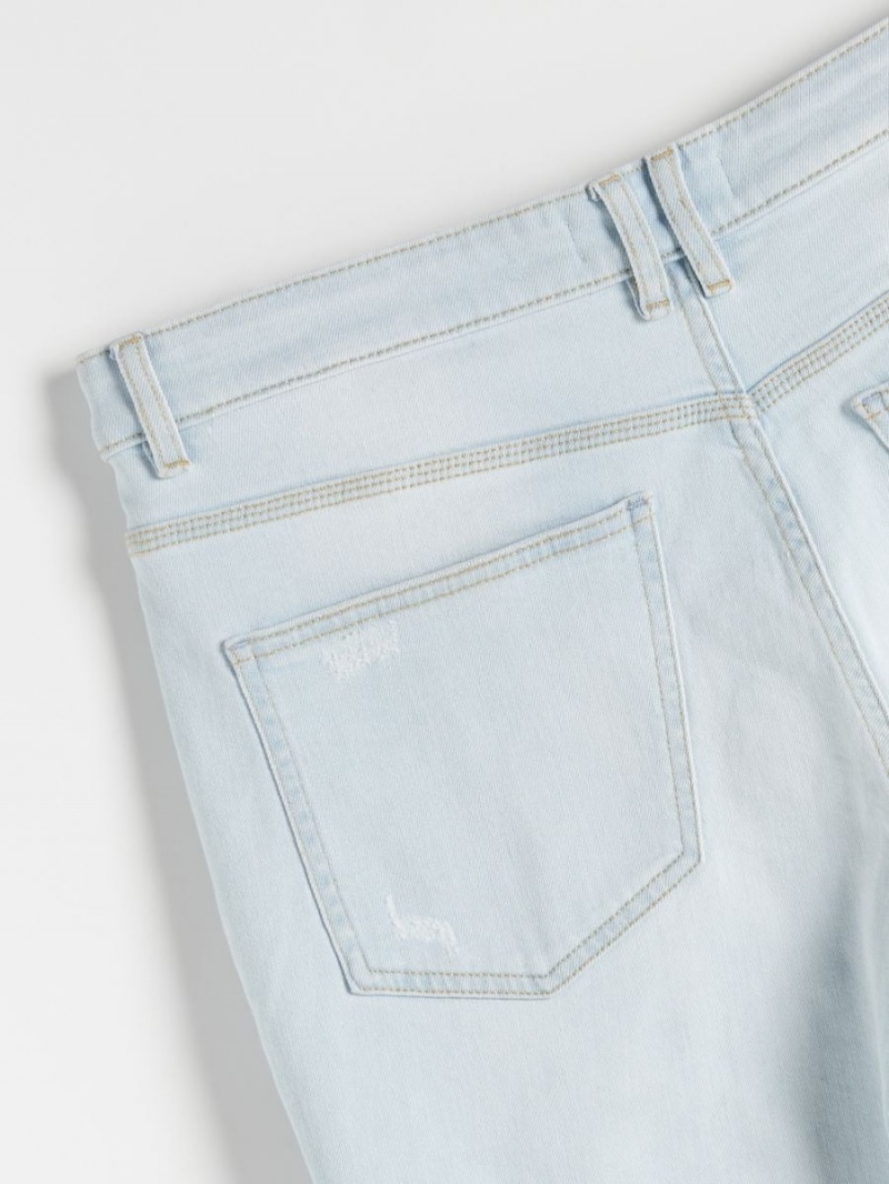 Reserved Denim slim shorts Modre | 48309FKWQ