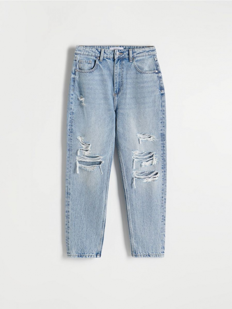Reserved Distressed mom fit jeans Modre | 05839SQRF