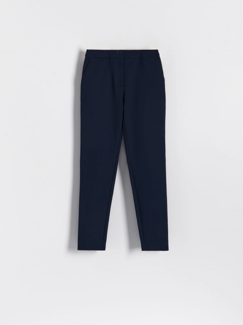 Reserved Elasticated waist trousers Námornícka Modrá | 94738RCJG