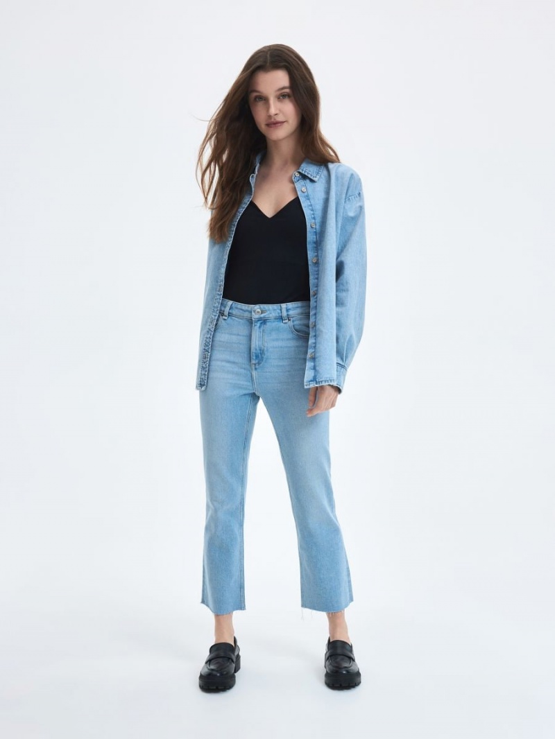 Reserved Flare jeans Modre | 13459QHJM