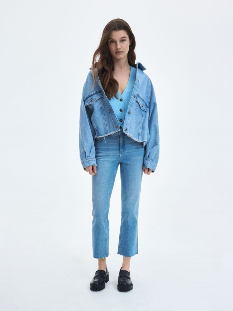 Reserved Flare jeans Modre | 43876JPMF