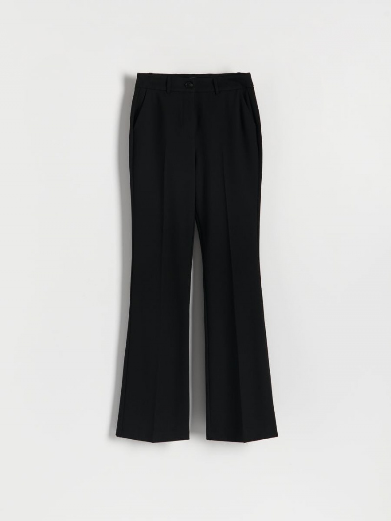 Reserved Flare trousers Čierne | 47631QTAD
