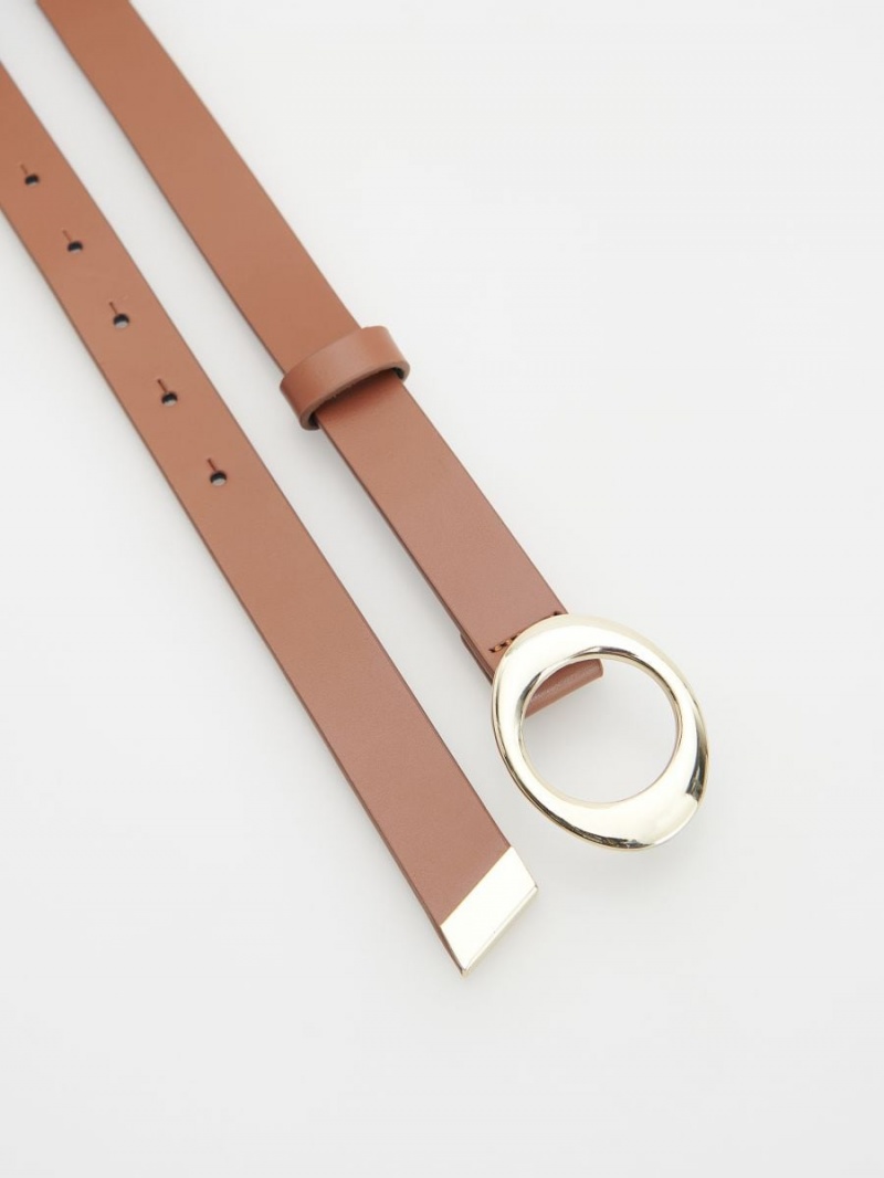 Reserved Kozene rich belt Hnede | 13846KLAM