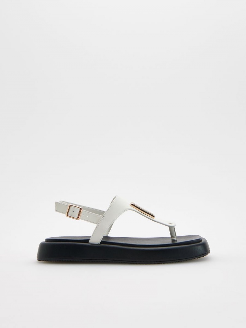 Reserved Kozene sandals Biele | 49208IYQS