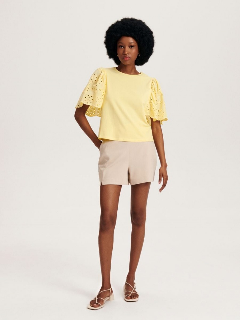 Reserved LADIES` BLOUSE Žlté | 69728YRTL