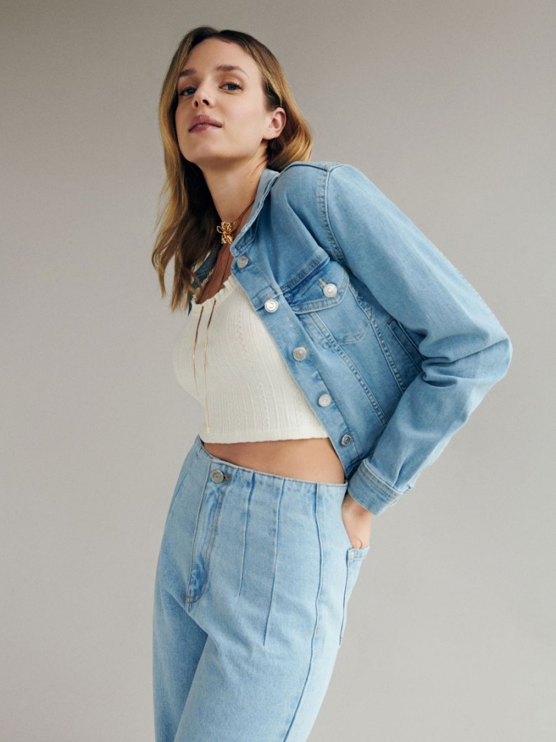 Reserved LADIES` JEANS TROUSERS Niebieski | 18964CXTS