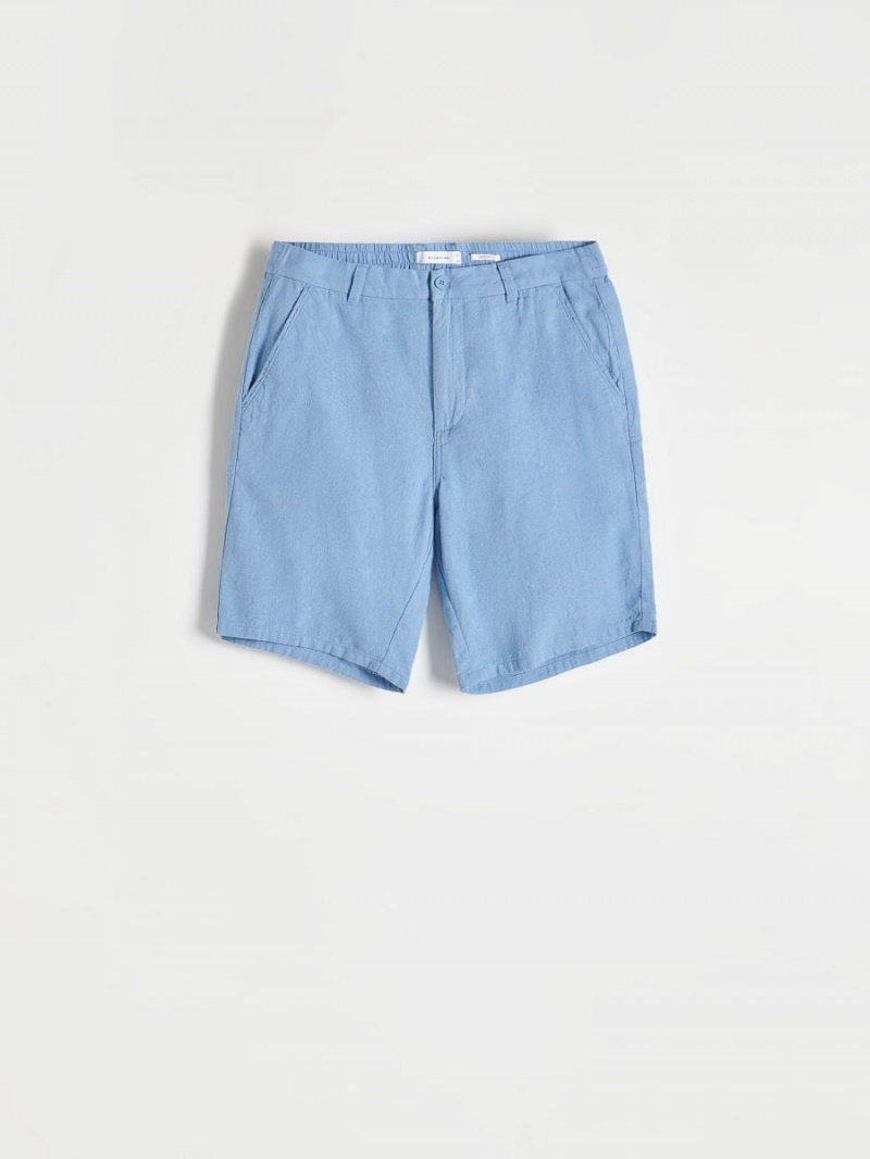 Reserved Linen rich chino shorts Modre | 74381ZXNJ