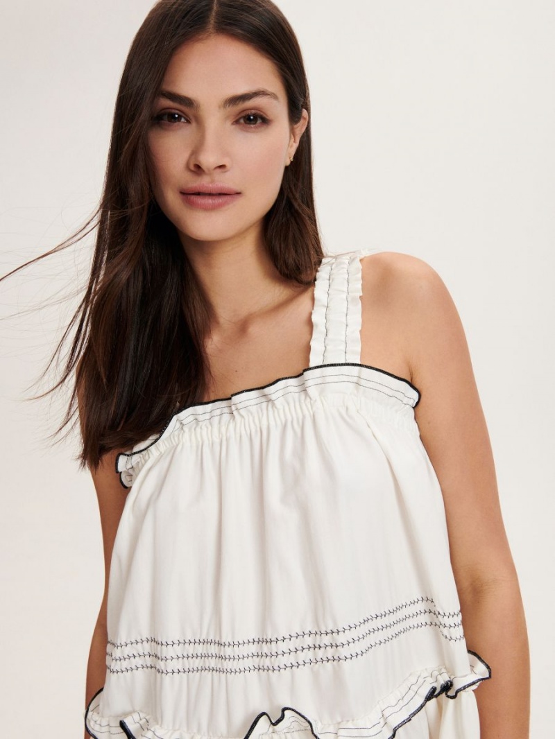 Reserved Mini dress Ivory | 85063YLHQ