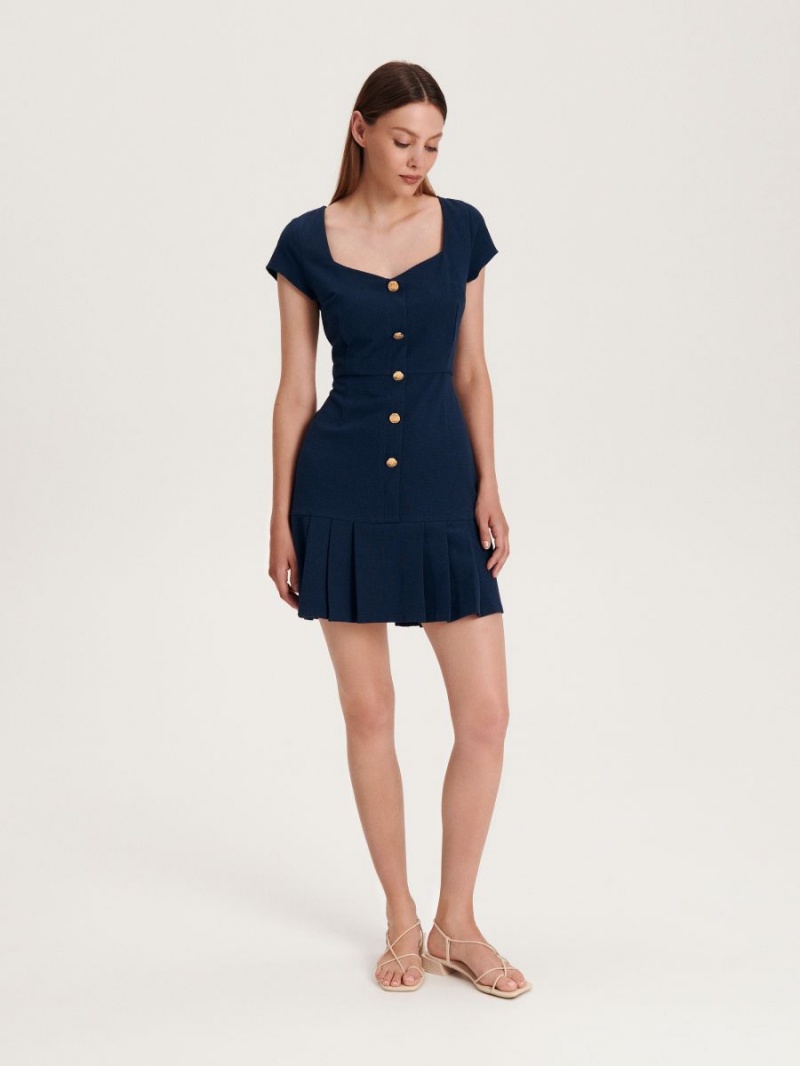 Reserved Mini dress Námornícka Modrá | 90632RLGV