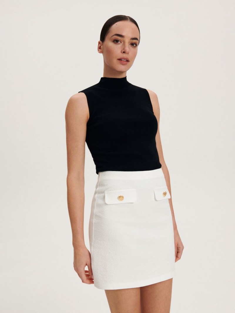 Reserved Mini skirt Ivory | 90437MUAB