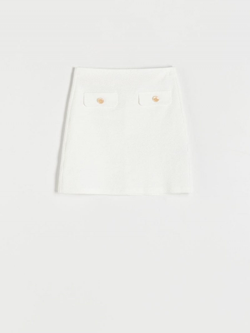 Reserved Mini skirt Ivory | 90437MUAB