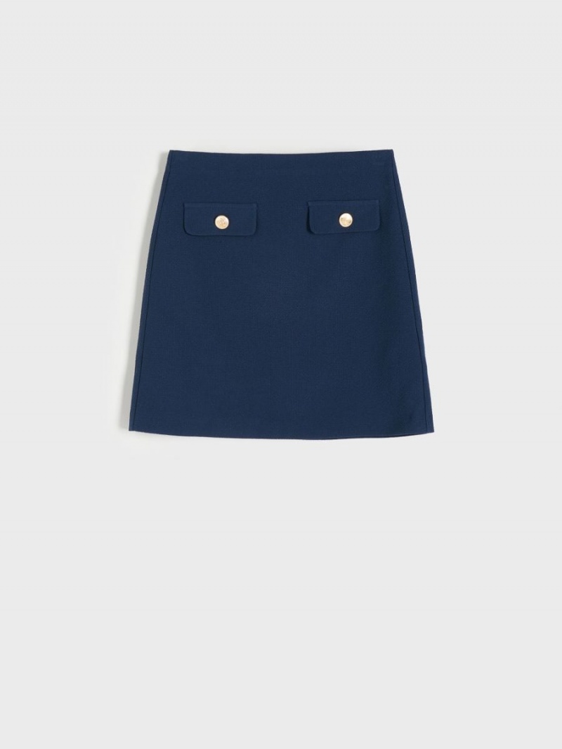 Reserved Mini skirt Námornícka Modrá | 79586JKON
