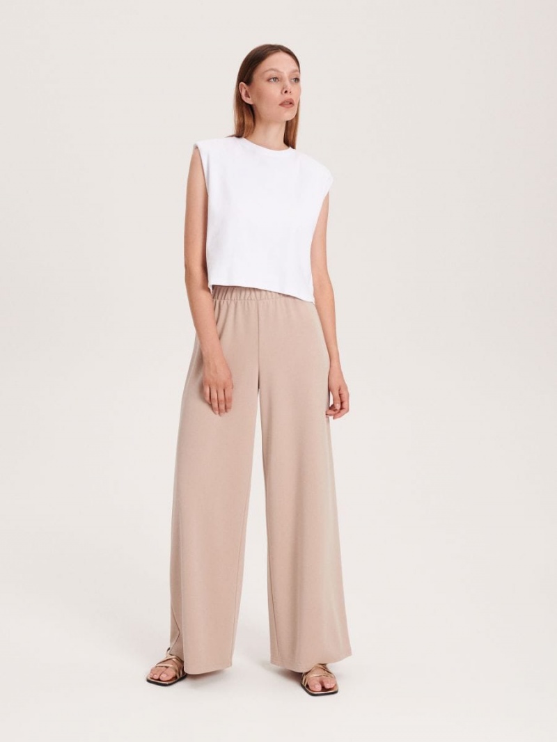 Reserved Modal rich trousers Béžové | 34079ZECY