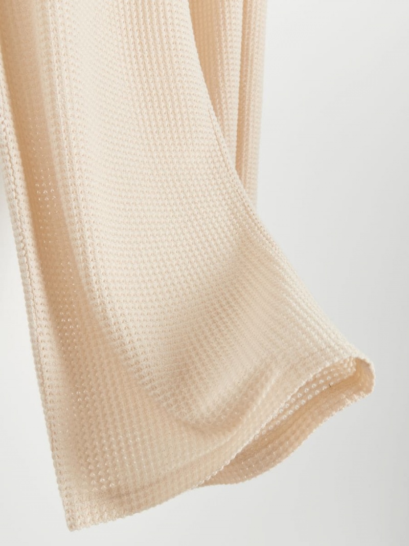 Reserved Openwork trousers Béžové | 57846MLVF