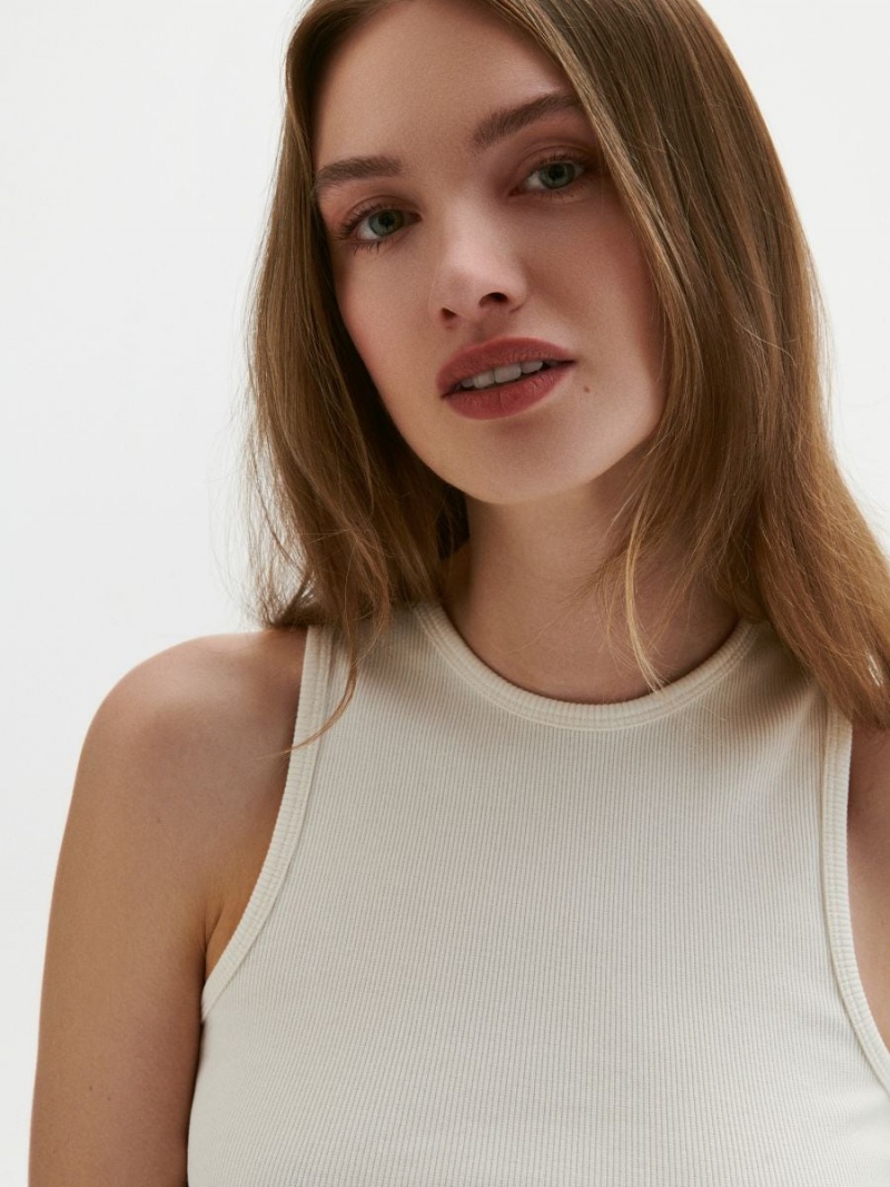 Reserved Organic cotton rich top Ivory | 80415XIFP