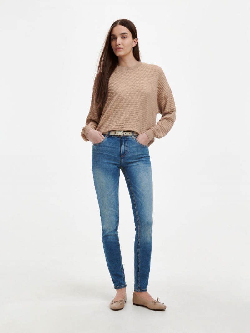 Reserved Oversized sweatshirt Béžové | 73829WXHK