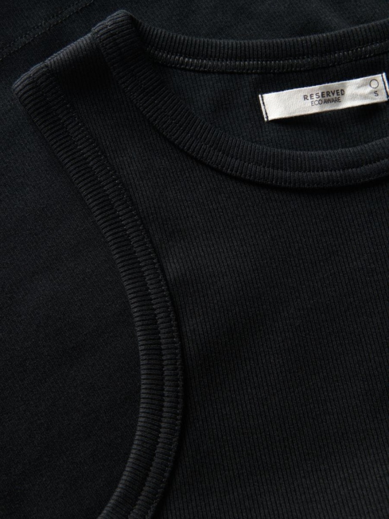 Reserved Pletené top Čierne | 16740DXUE