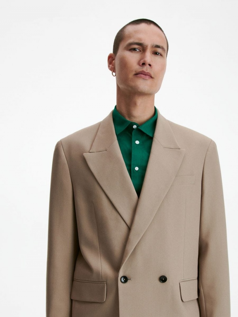 Reserved Pohodlie fit blazer Béžové | 16520TIWS