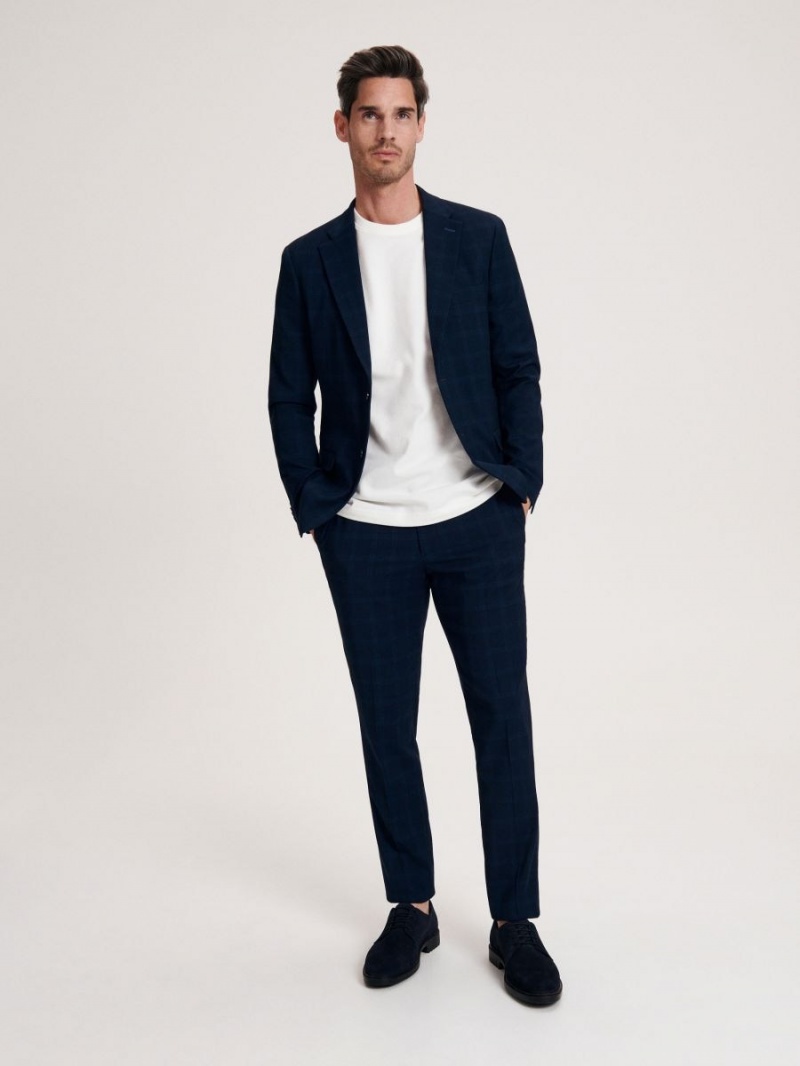 Reserved Pohodlie fit blazer Námornícka Modrá | 41930FISN