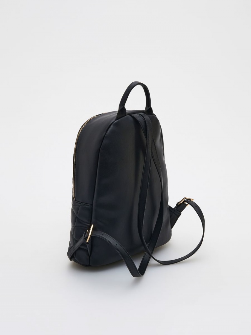 Reserved Prešívané backpack Čierne | 82539AUZP